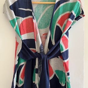 Anthropologie moth colorful graphic wrap